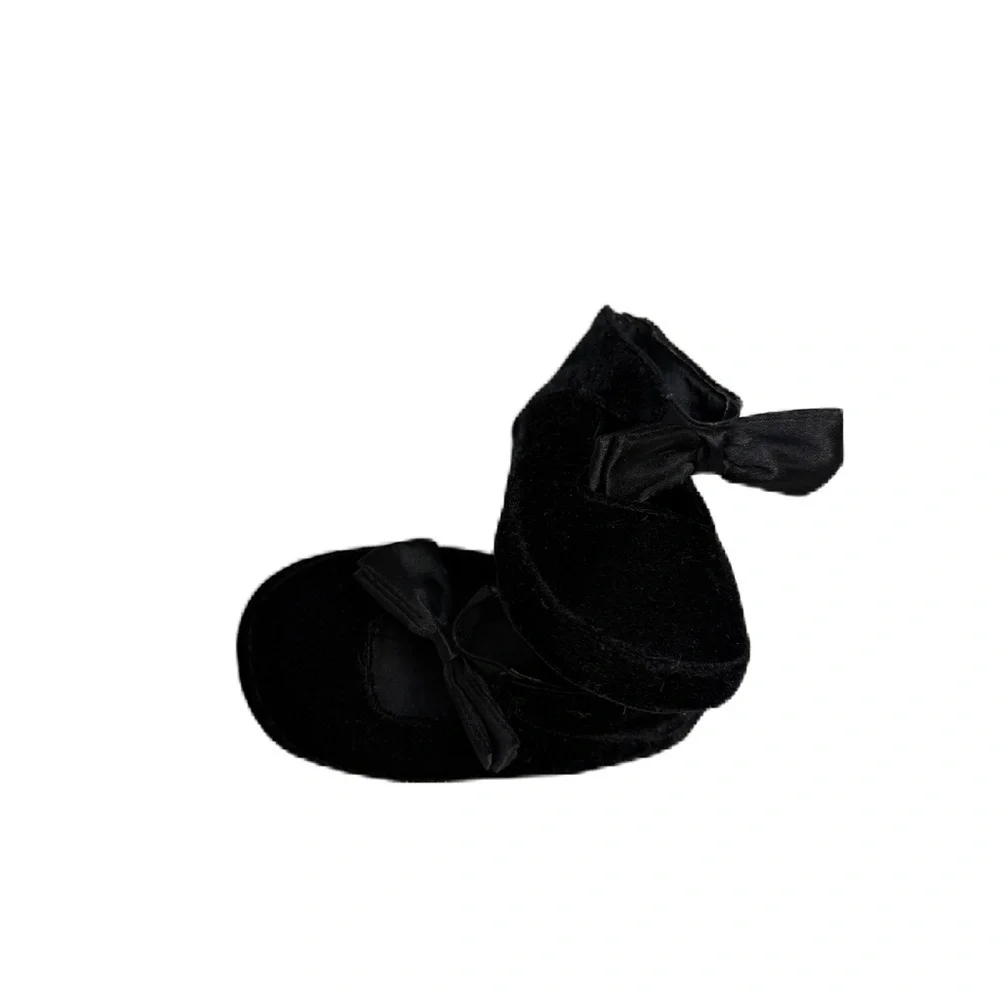 Stuart Weitzman Black Velvet Baby Shoes